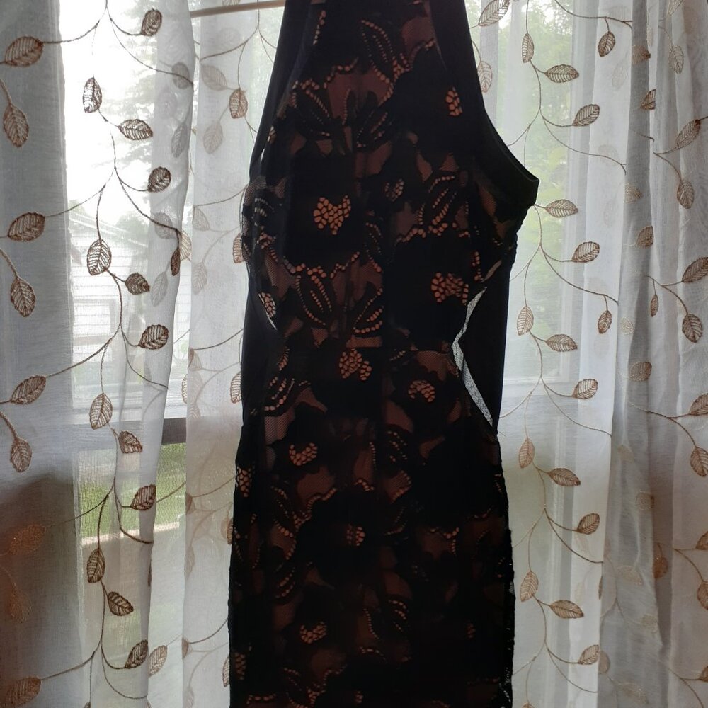 Lace lined mini dress